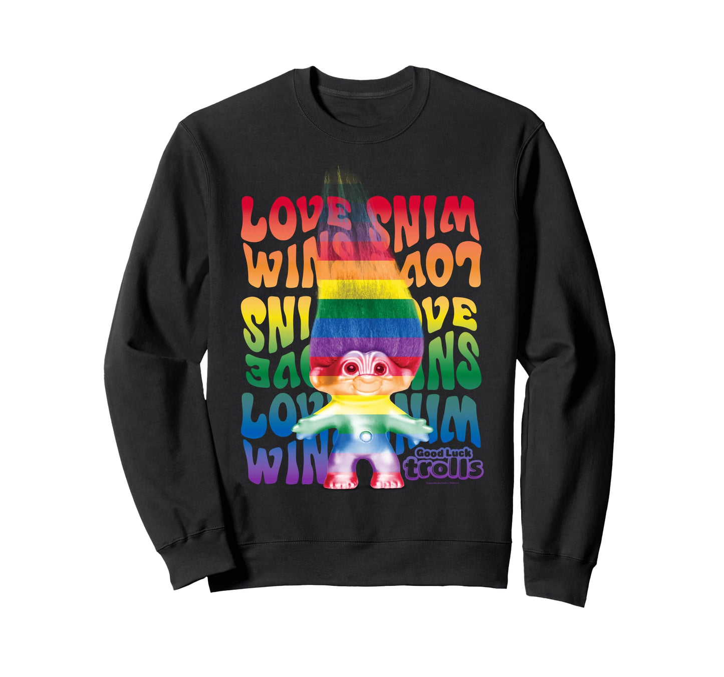 Good Luck Trolls Love Wins Rainbow Sweatshirt - Graphic Print Men Women - T-Shirt, Sweatshirt, Hoodie