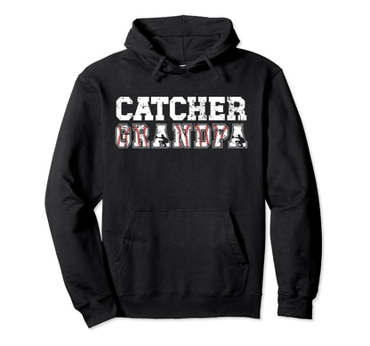 Baseball Catcher Grandpa Baseball Hoodie - Custom Art Print for Adults - T-Shirt, Sweatshirt, Hoodie