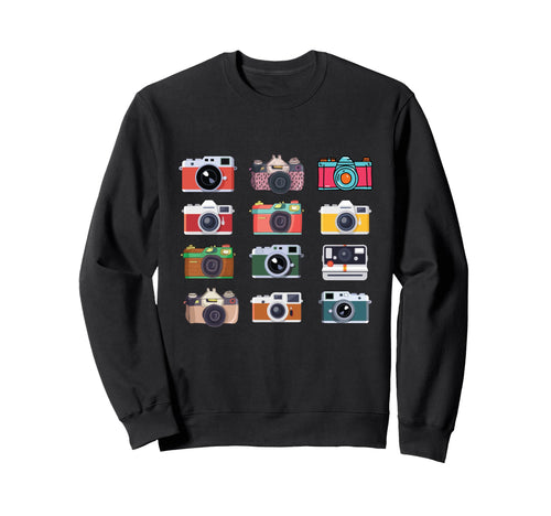 Camera Tourism Equipment Globe Sweatshirt - Graphic Print Men Women - T-Shirt, Sweatshirt, Hoodie