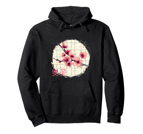 K Pop Cherry Blossom Korean Hoodie - Aesthetic Graphic for Adults - T-Shirt, Sweatshirt, Hoodie