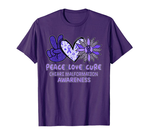 Peace Love Cure Chiari Malformation T-Shirt - Streetwear Style Men Women - T-Shirt, Sweatshirt, Hoodie