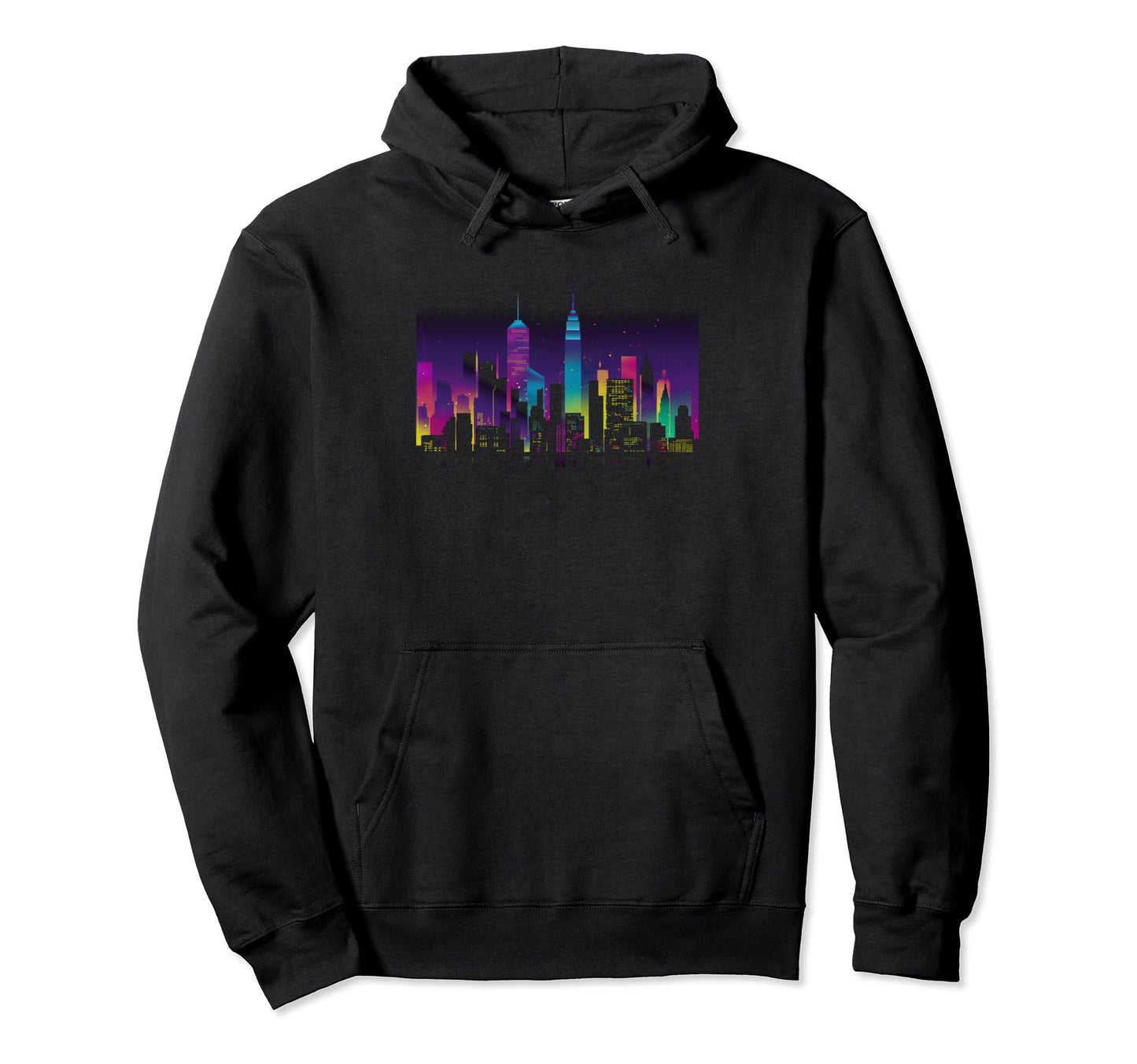 Aesthetic Vaporwave City 80S Hoodie - Minimalist Print for Adults - T-Shirt, Sweatshirt, Hoodie