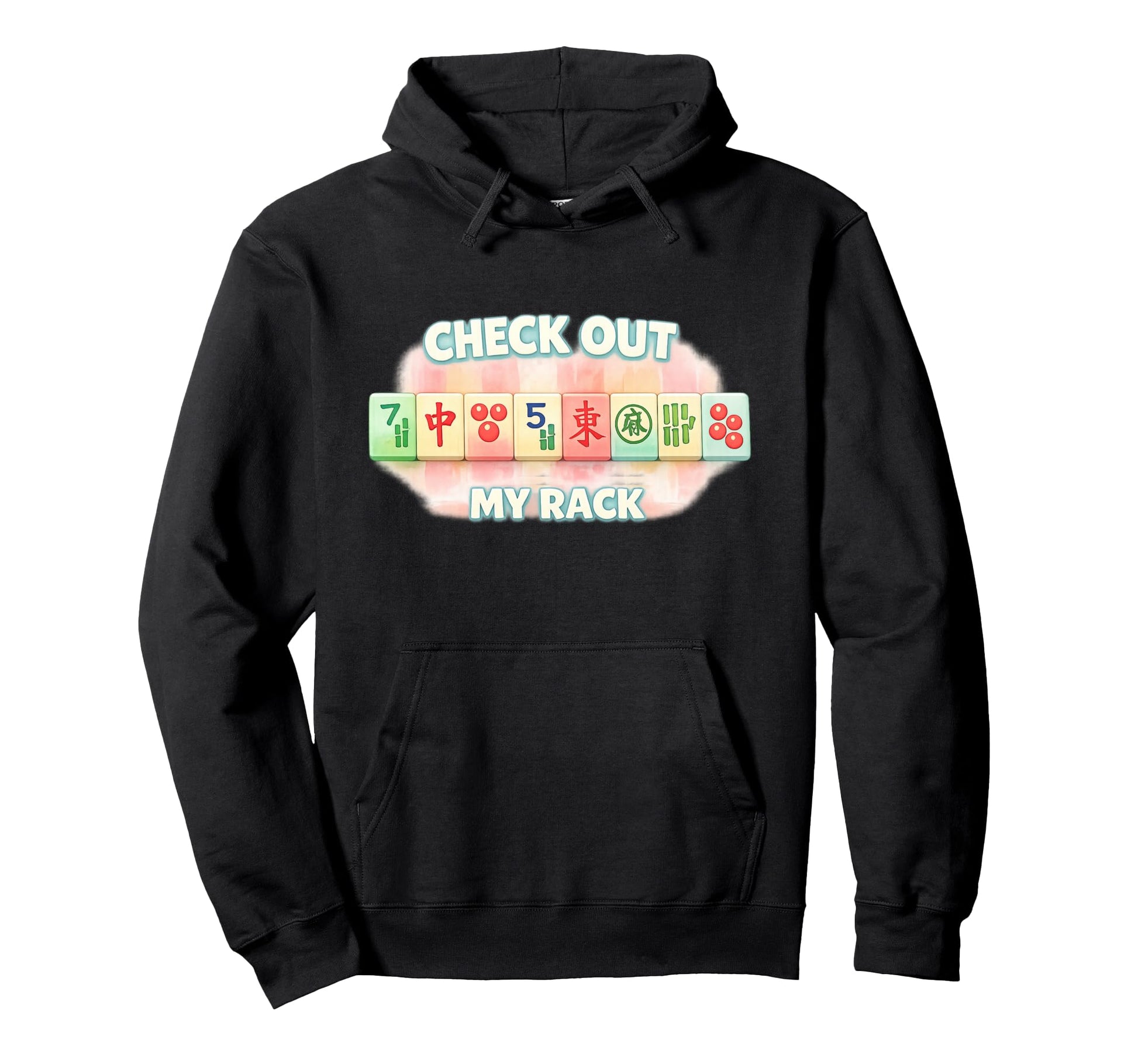 Check Out My Rack Funny Mahjong Board Hoodie - Casual Everyday Wear Unisex - T-Shirt, Sweatshirt, Hoodie
