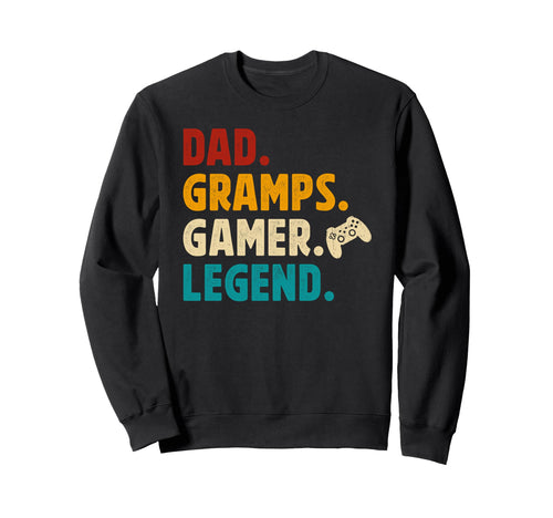 Dad Gramps Gamer Gramps Gaming Sweatshirt - Trendy Graphic Men Women - T-Shirt, Sweatshirt, Hoodie