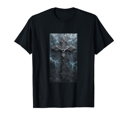 Gothic Cross Grunge Aesthetic Y2K T-Shirt - Minimalist Print for Adults - T-Shirt, Sweatshirt, Hoodie