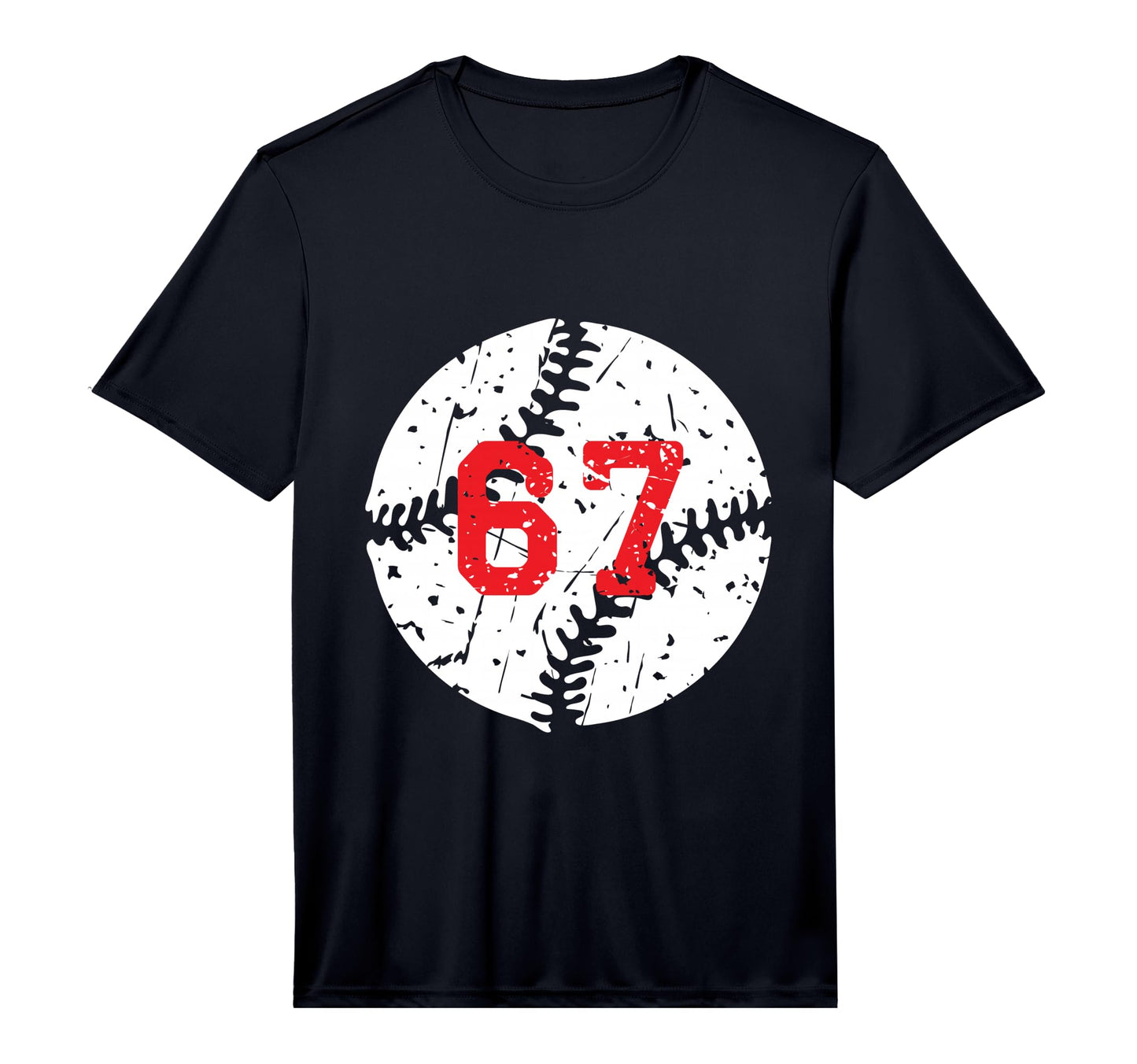 Baseball Number 67 Performance T-Shirt - Aesthetic Graphic Unisex - T-Shirt, Sweatshirt, Hoodie