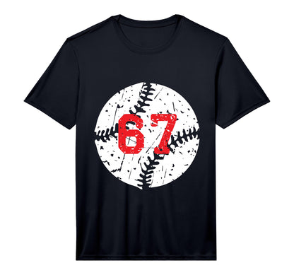 Baseball Number 67 Performance T-Shirt - Aesthetic Graphic Unisex - T-Shirt, Sweatshirt, Hoodie