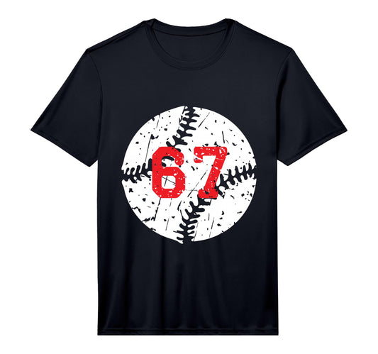 Baseball Number 67 Performance T-Shirt - Aesthetic Graphic Unisex - T-Shirt, Sweatshirt, Hoodie
