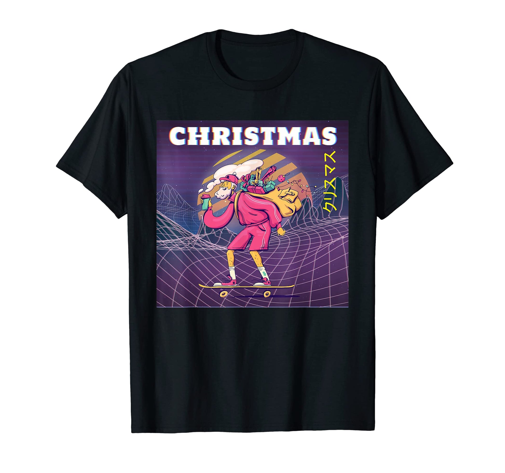 Hipster Santa Vaporwave Aesthetic T-Shirt - Aesthetic Graphic for Adults - T-Shirt, Sweatshirt, Hoodie