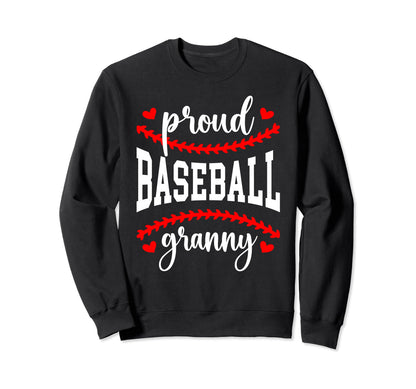 Proud Baseball Granny Grandma Sweatshirt - Minimalist Print Men Women - T-Shirt, Sweatshirt, Hoodie