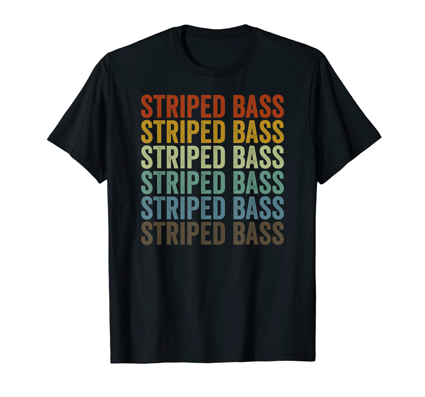Striped Bass Fish T-Shirt - Minimalist Print Men Women - T-Shirt, Sweatshirt, Hoodie