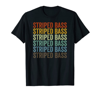 Striped Bass Fish T-Shirt - Minimalist Print Men Women - T-Shirt, Sweatshirt, Hoodie