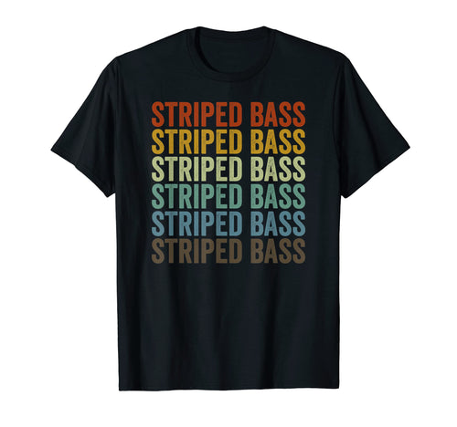 Striped Bass Fish T-Shirt - Minimalist Print Men Women - T-Shirt, Sweatshirt, Hoodie