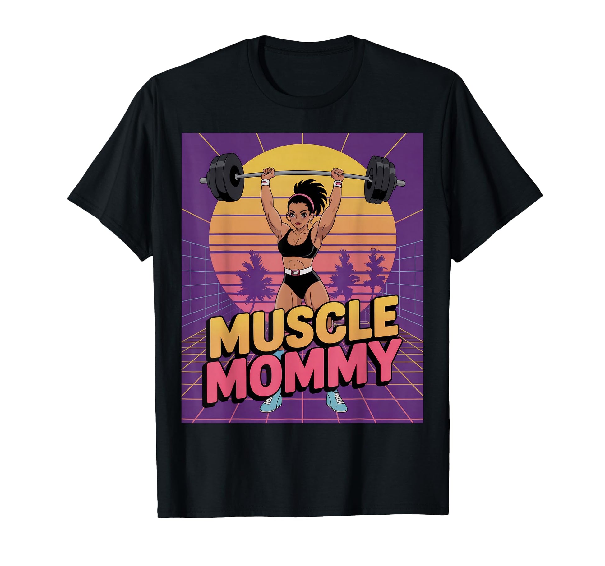 Anime Muscle Mommy Weightlifting T-Shirt - Casual Everyday Wear for Adults - T-Shirt, Sweatshirt, Hoodie