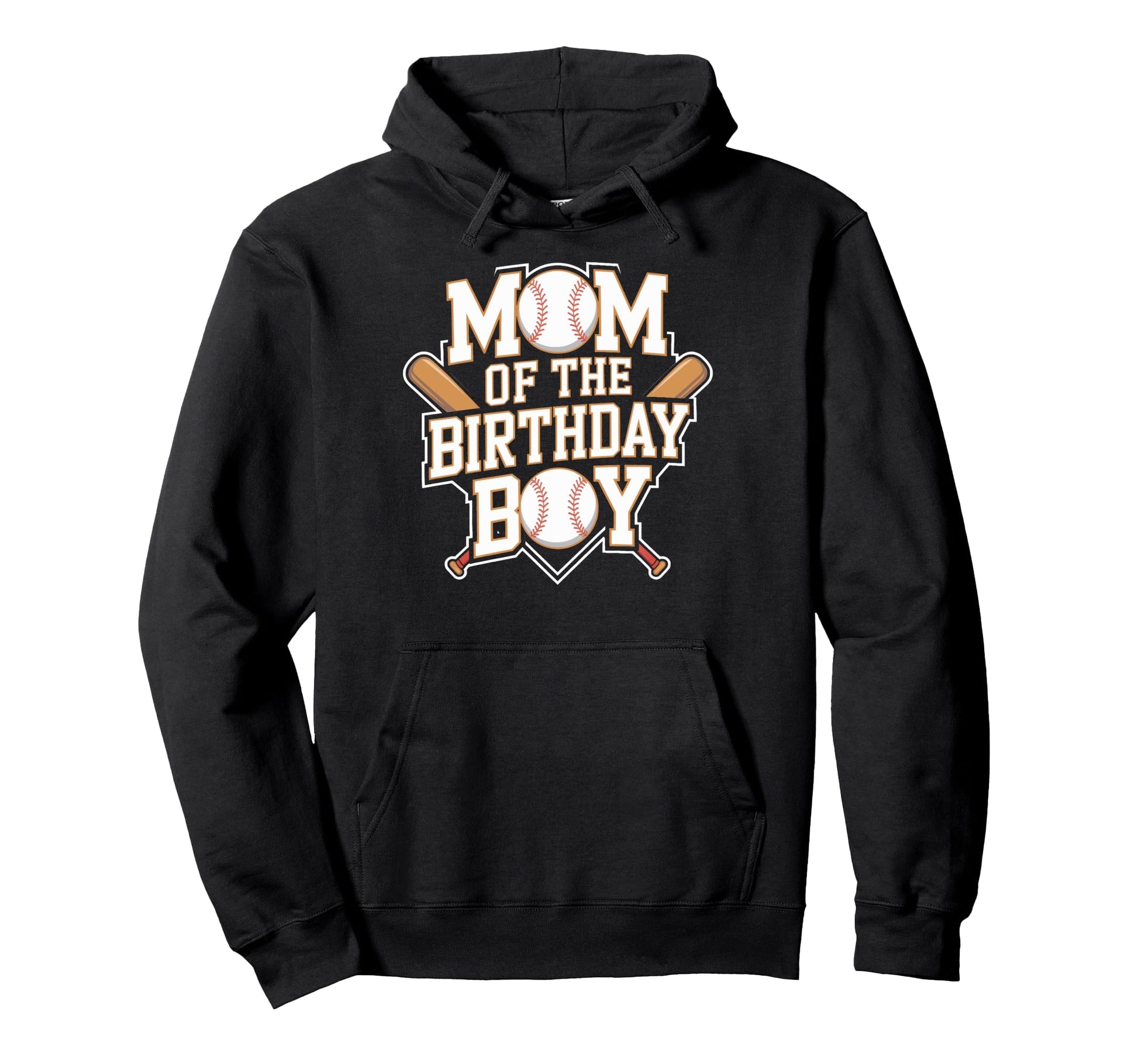 Baseball Party Mom Birthday Baseball Hoodie - Fun Novelty Design for Adults - T-Shirt, Sweatshirt, Hoodie