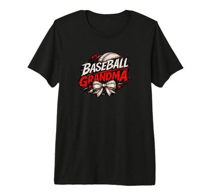 Baseball Grandma Script Tri Blend T-Shirt - Custom Art Print Unisex - T-Shirt, Sweatshirt, Hoodie