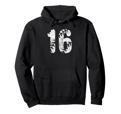 Baseball Softball Mom 16 Number 16 Hoodie - Novelty Apparel for Adults - T-Shirt, Sweatshirt, Hoodie