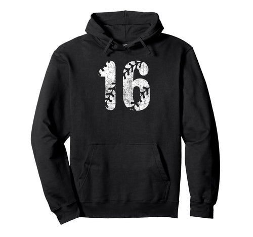 Baseball Softball Mom 16 Number 16 Hoodie - Novelty Apparel for Adults - T-Shirt, Sweatshirt, Hoodie