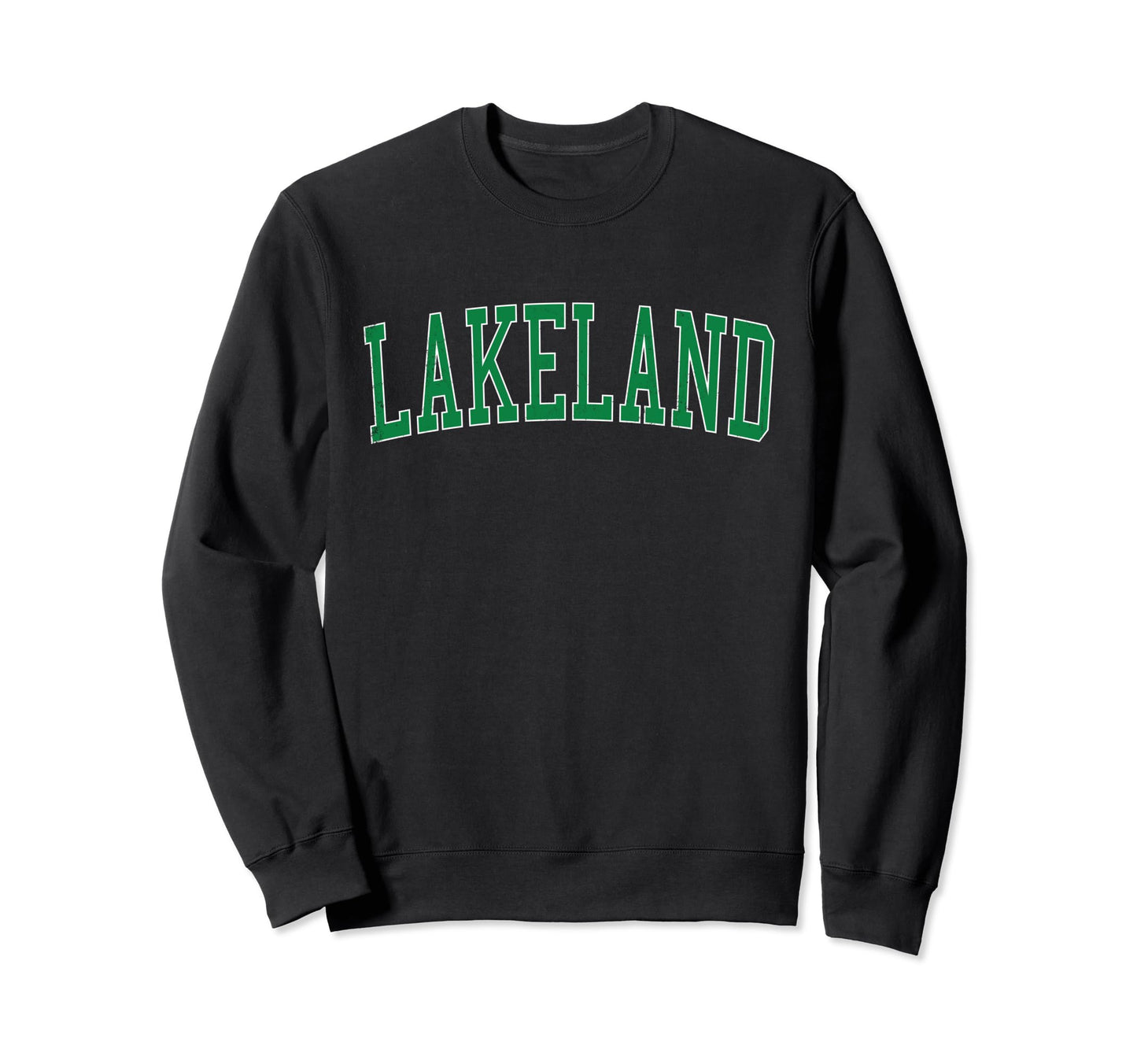 Lakeland Tn Distressed Green Varsity Sweatshirt - Unique Graphic Men Women - T-Shirt, Sweatshirt, Hoodie