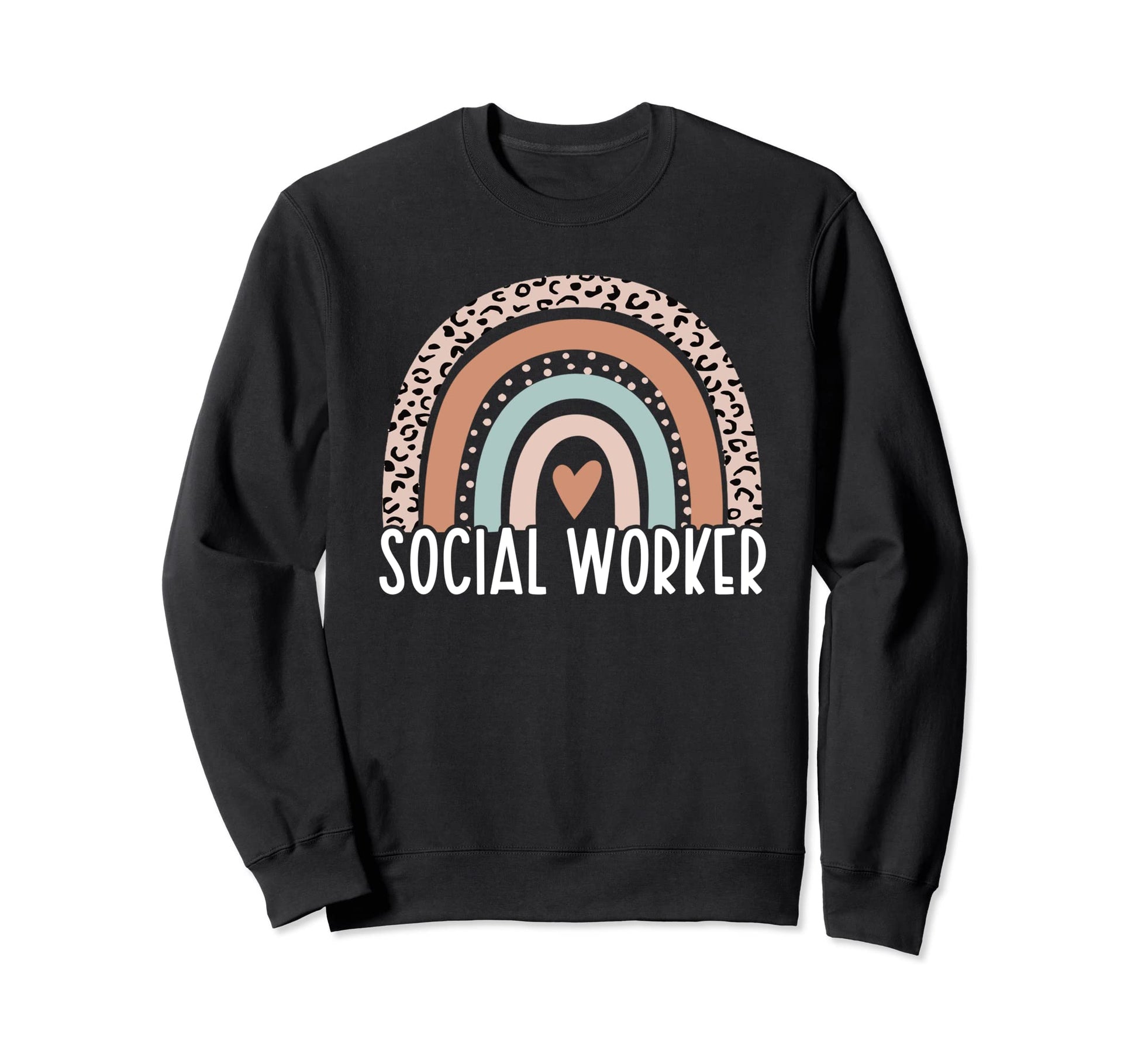 Rainbow Social Work Social Worker Sweatshirt - Minimalist Print Men Women - T-Shirt, Sweatshirt, Hoodie