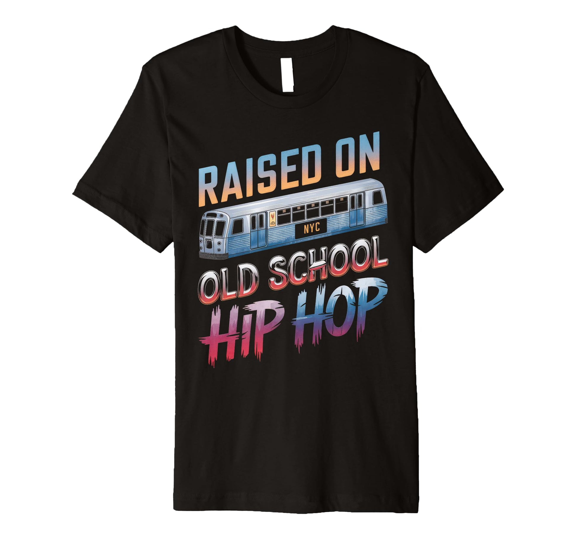 Raised Old School Hip Hop Cassette T-Shirt - Novelty Apparel for Adults - T-Shirt, Sweatshirt, Hoodie