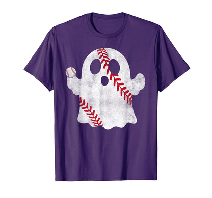 Baseball Ghost Baseball Lover T-Shirt - Novelty Apparel for Adults - T-Shirt, Sweatshirt, Hoodie