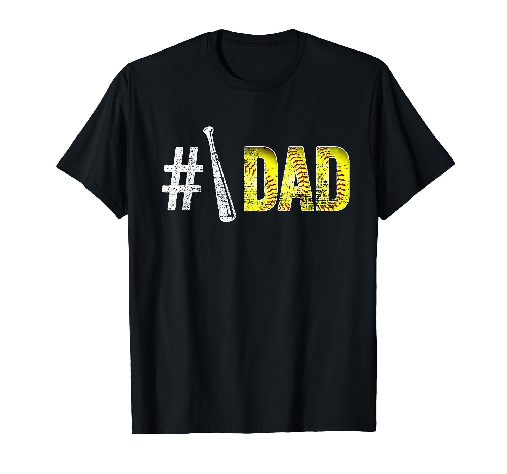 Number One Softball Dad Fathers Day T-Shirt - Unique Graphic Men Women - T-Shirt, Sweatshirt, Hoodie