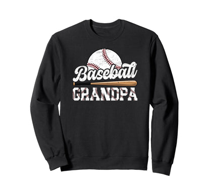Baseball Grandpa Baseball Player Sweatshirt - Trendy Graphic Unisex - T-Shirt, Sweatshirt, Hoodie