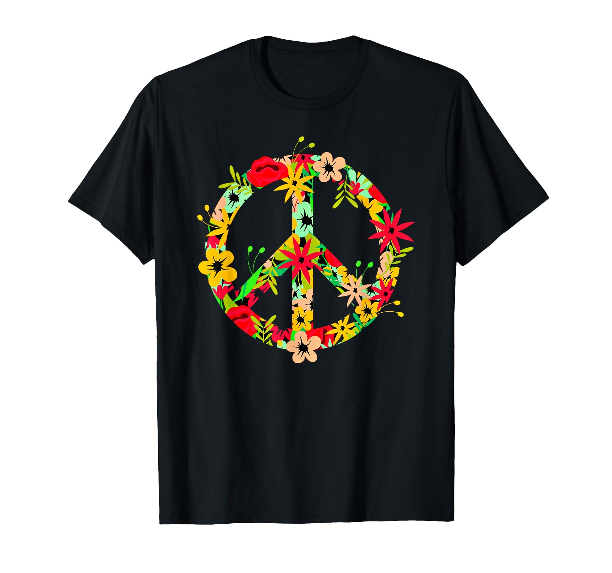 Peace Symbol Hippie Flower Love Peace T-Shirt - Minimalist Print Unisex - T-Shirt, Sweatshirt, Hoodie