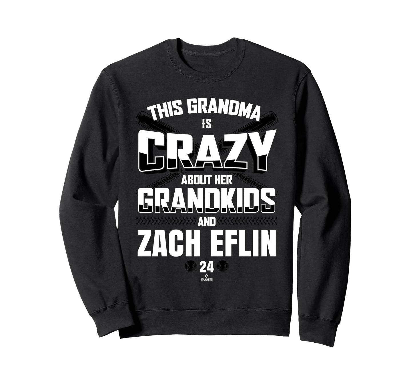 Grandma Crazy Zach Eflin Baltimore Sweatshirt - Unique Graphic for Adults - T-Shirt, Sweatshirt, Hoodie
