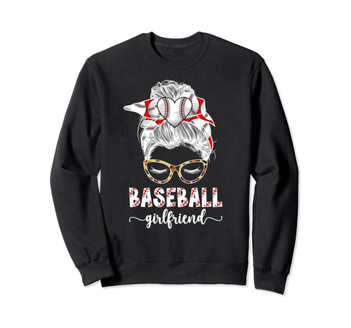 Baseball Girlfriend Messy Bun Sweatshirt - Fun Novelty Design Unisex - T-Shirt, Sweatshirt, Hoodie