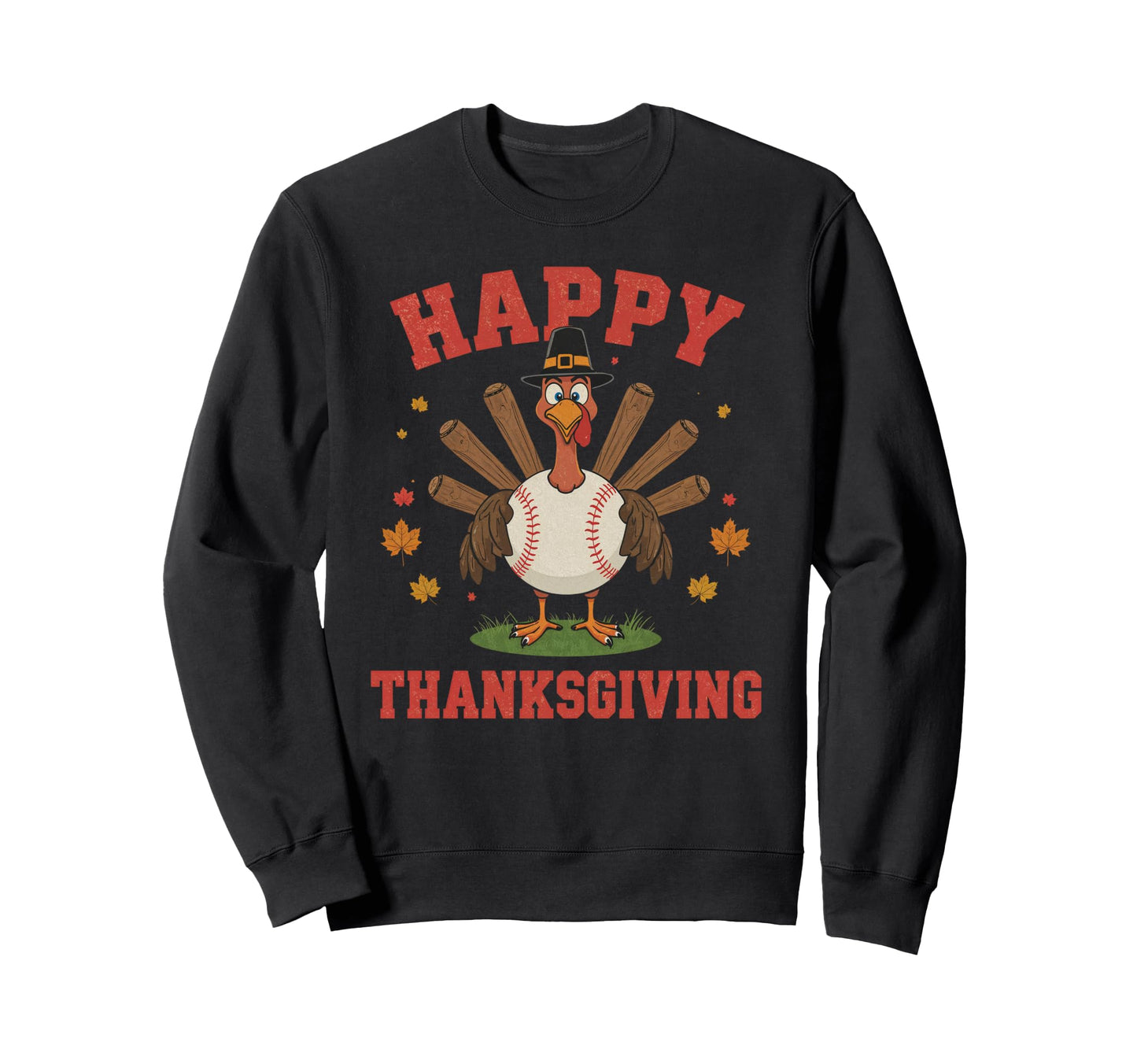 Happy Thanksgiving 2025 Funny Baseball Sweatshirt - Unique Graphic Unisex - T-Shirt, Sweatshirt, Hoodie