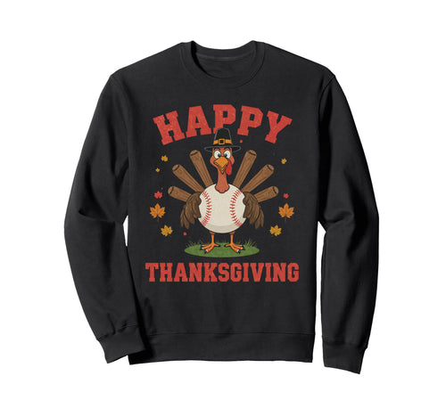 Happy Thanksgiving 2025 Funny Baseball Sweatshirt - Unique Graphic Unisex - T-Shirt, Sweatshirt, Hoodie