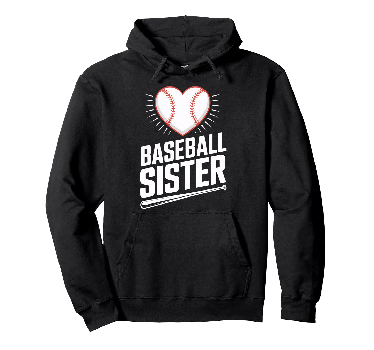 Game Day Baseball Sister Cheers Stands Hoodie - Minimalist Print for Adults - T-Shirt, Sweatshirt, Hoodie