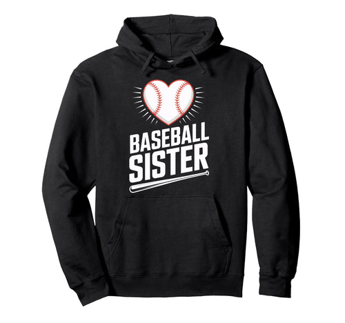 Game Day Baseball Sister Cheers Stands Hoodie - Minimalist Print for Adults - T-Shirt, Sweatshirt, Hoodie