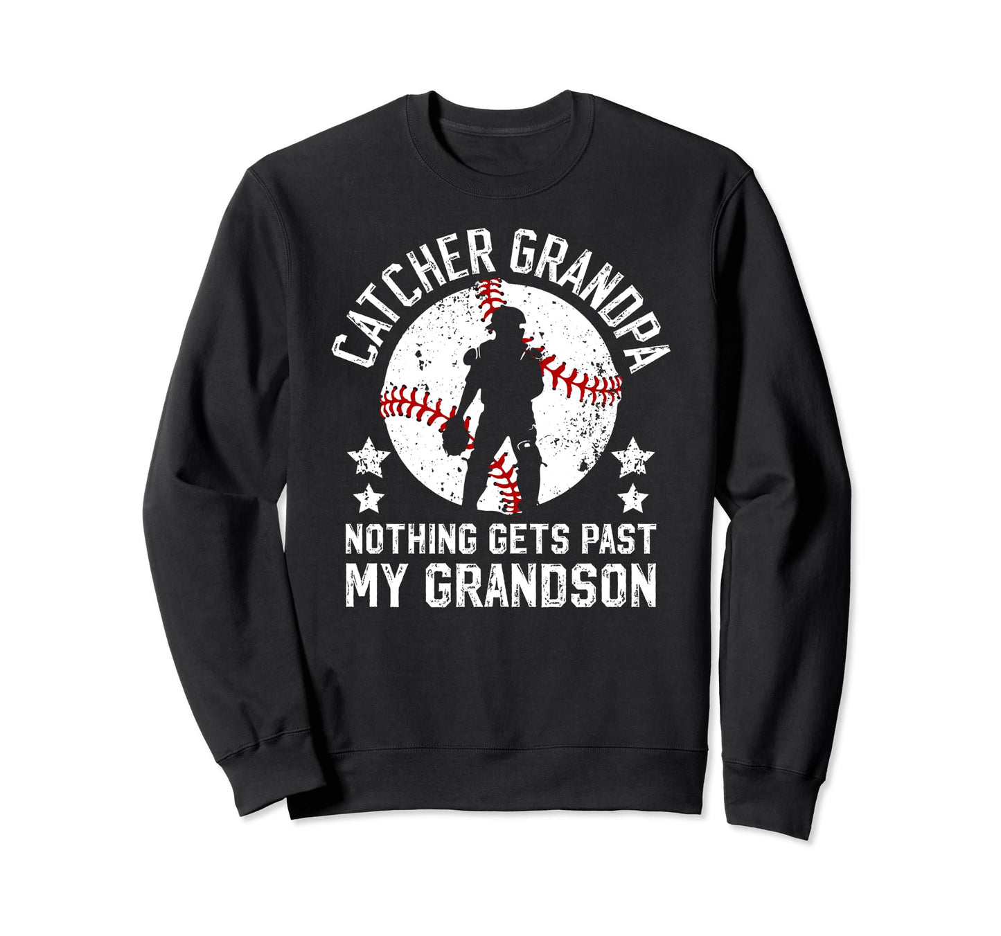 Proud Baseball Catcher Grandpa Sweatshirt - Trendy Graphic for Adults - T-Shirt, Sweatshirt, Hoodie