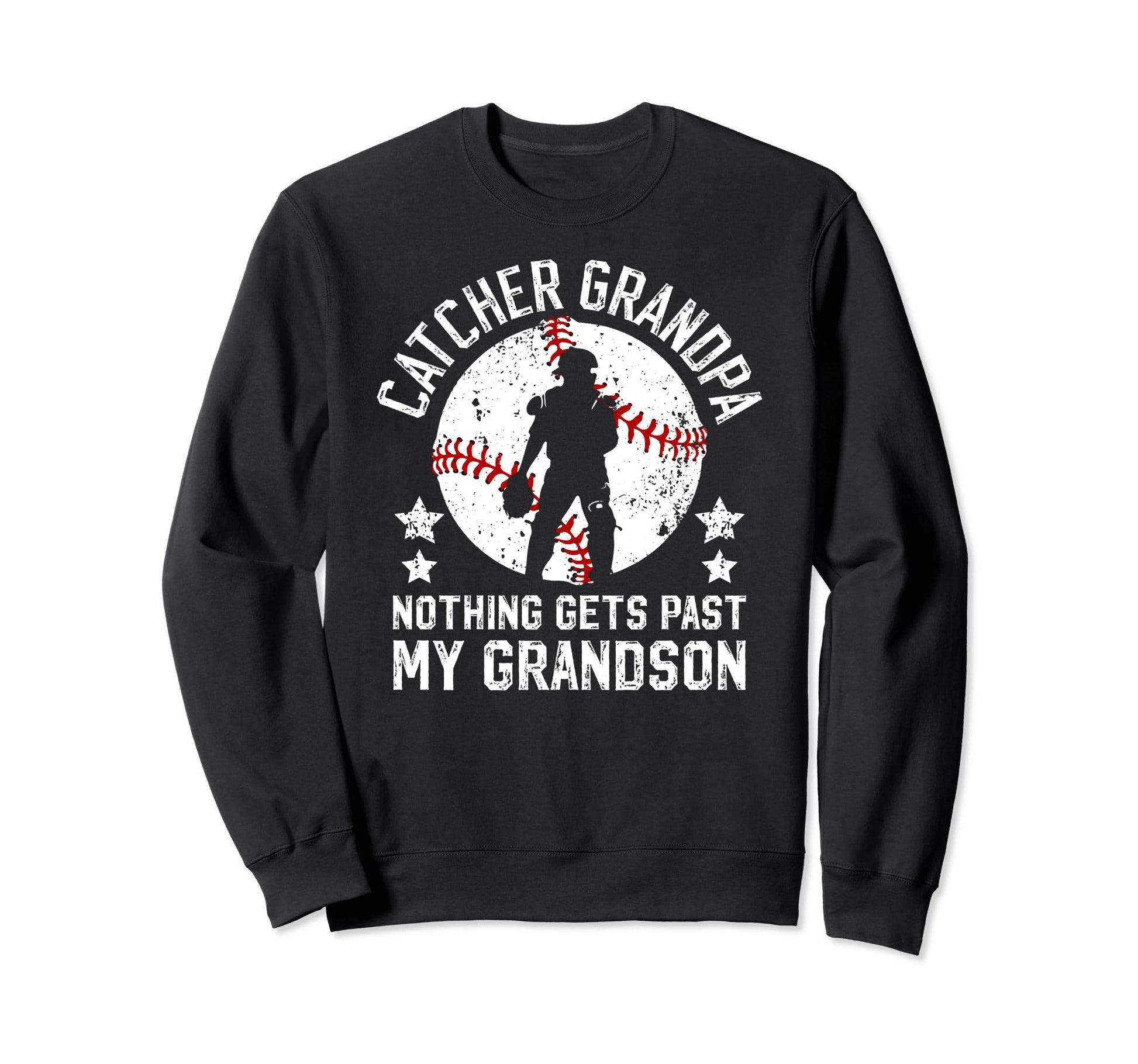 Proud Baseball Catcher Grandpa Sweatshirt - Trendy Graphic for Adults - T-Shirt, Sweatshirt, Hoodie