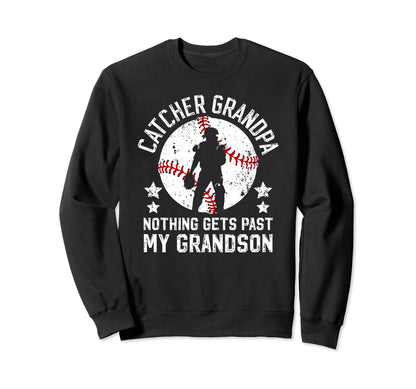 Proud Baseball Catcher Grandpa Sweatshirt - Trendy Graphic for Adults - T-Shirt, Sweatshirt, Hoodie