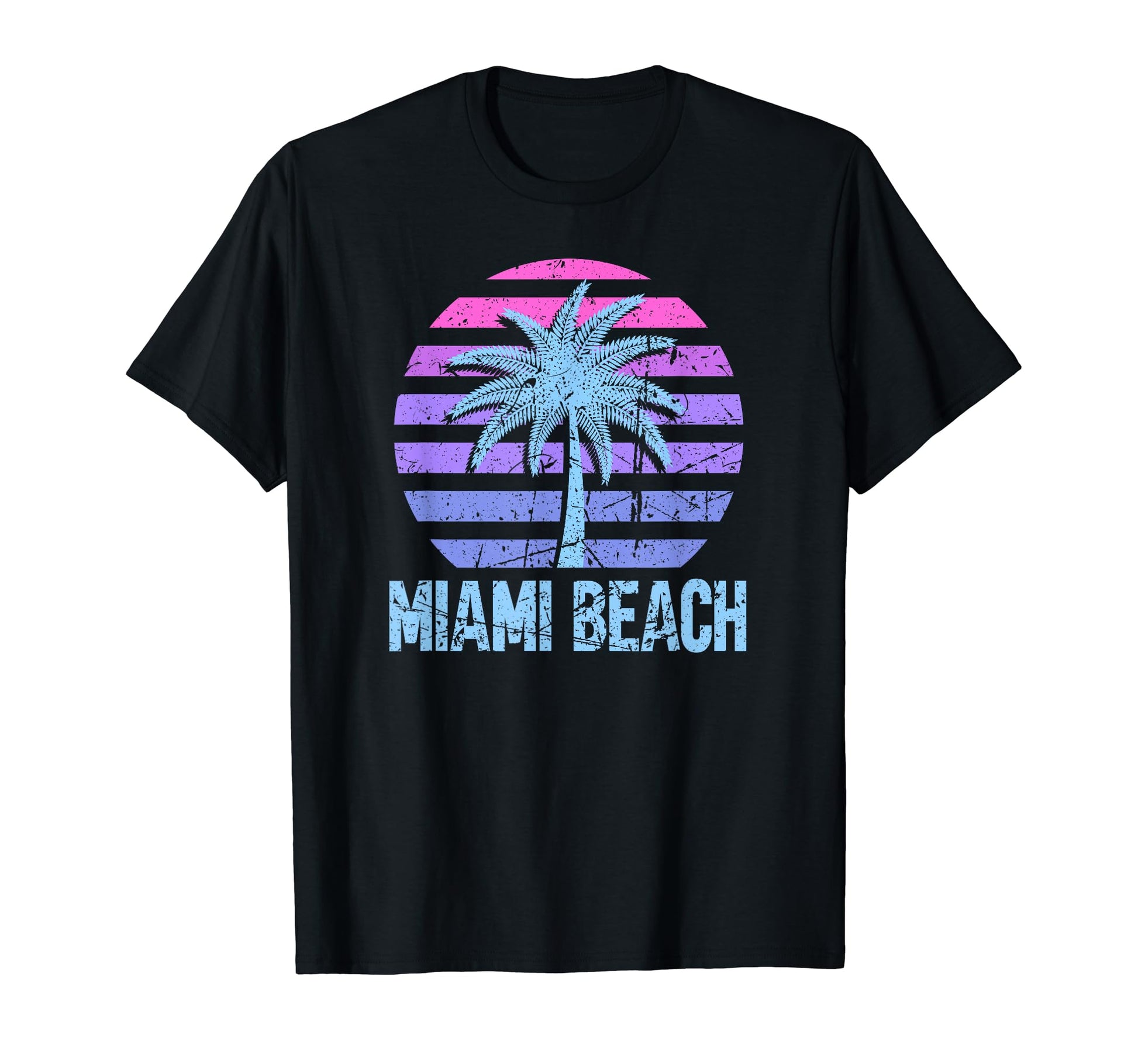 Miami Beach Vacation Vaporwave Aesthetic T-Shirt - Graphic Print for Adults - T-Shirt, Sweatshirt, Hoodie