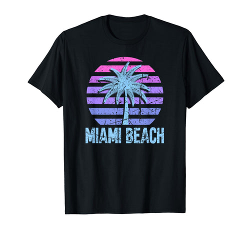 Miami Beach Vacation Vaporwave Aesthetic T-Shirt - Graphic Print for Adults - T-Shirt, Sweatshirt, Hoodie