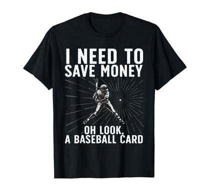 Baseball Card Baseball Card Collecting T-Shirt - Minimalist Print Men Women - T-Shirt, Sweatshirt, Hoodie