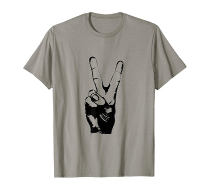 Victory Sign Peace Symbol T-Shirt - Fun Novelty Design for Adults - T-Shirt, Sweatshirt, Hoodie