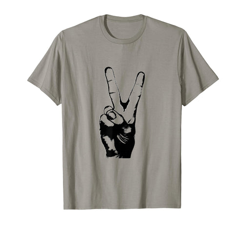 Victory Sign Peace Symbol T-Shirt - Fun Novelty Design for Adults - T-Shirt, Sweatshirt, Hoodie