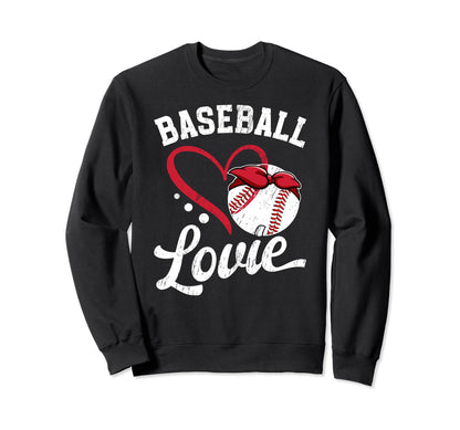 Baseball Lovie Grandma Lovie Baseball Sweatshirt - Graphic Print Men Women - T-Shirt, Sweatshirt, Hoodie