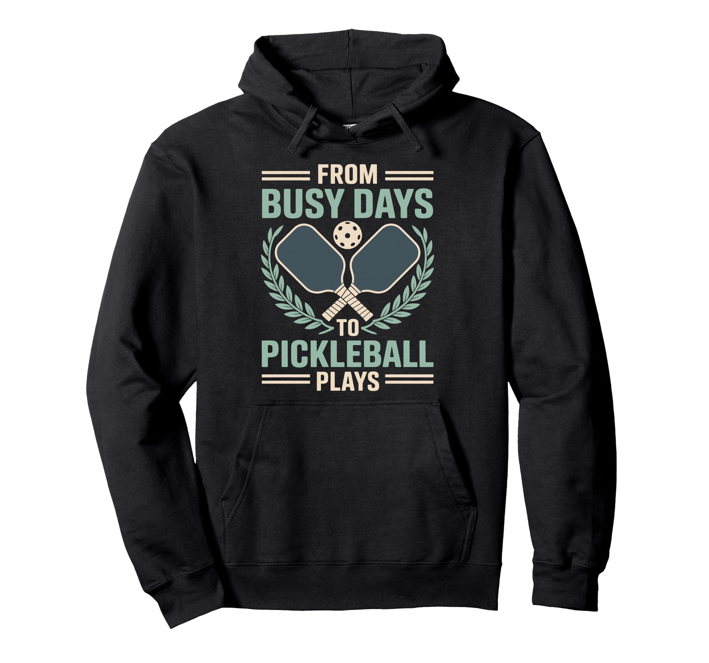 Pickleball Dad Papa Paddle Sport Hoodie - Custom Art Print for Adults - T-Shirt, Sweatshirt, Hoodie