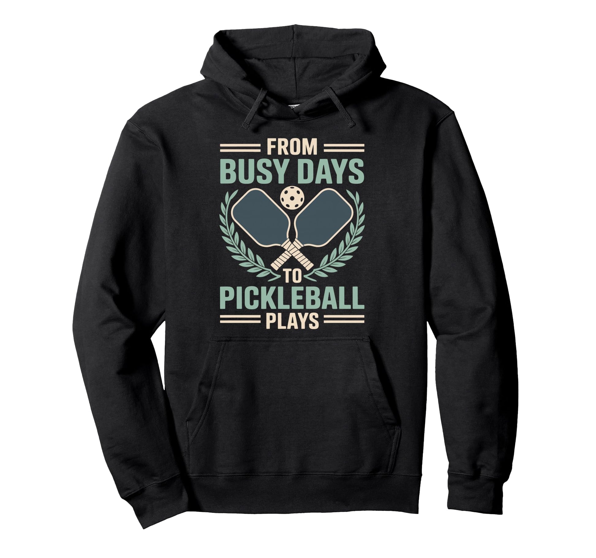 Pickleball Dad Papa Paddle Sport Hoodie - Custom Art Print for Adults - T-Shirt, Sweatshirt, Hoodie