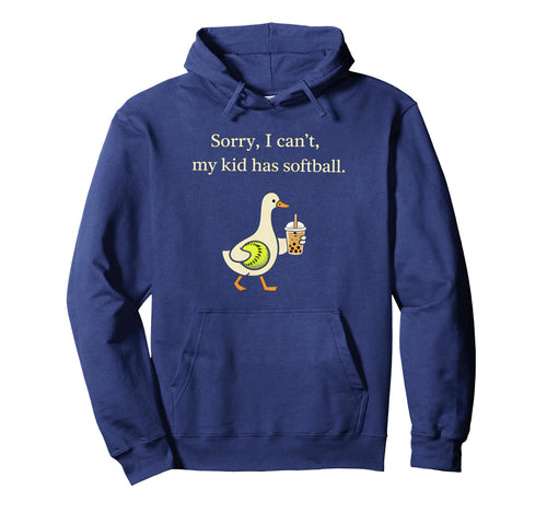 Softball Mom Sorry I Cant Funny Goose Hoodie - Trendy Graphic for Adults - T-Shirt, Sweatshirt, Hoodie