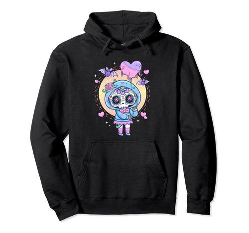 Kawaii Pastel Goth Creepy Sugar Skull Day Hoodie - Custom Art Print Unisex - T-Shirt, Sweatshirt, Hoodie