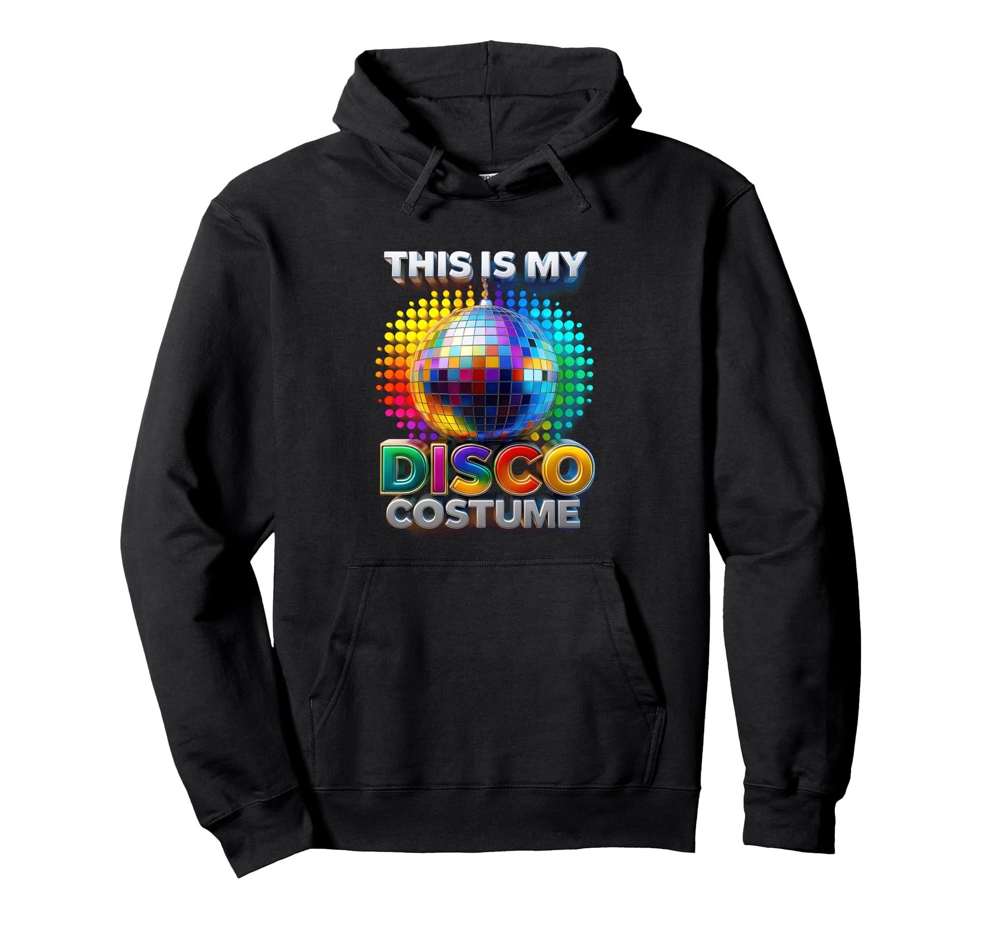 This Is My Disco Costume Rainbow Hoodie - Aesthetic Graphic for Adults - T-Shirt, Sweatshirt, Hoodie