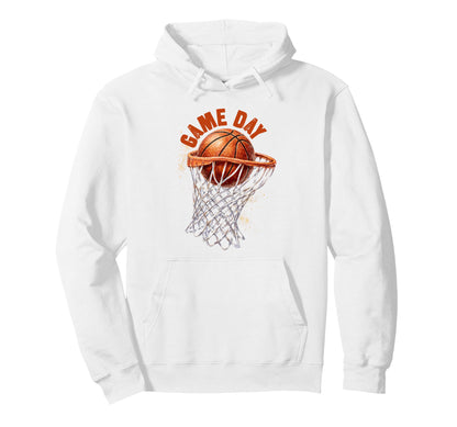 Game Day Vibes Basketball Lover Hoodie - Trendy Graphic Men Women - T-Shirt, Sweatshirt, Hoodie